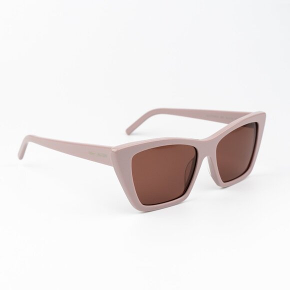 Saint Laurent Women Sunglasses Nude Pink Brown Cat Eye SL 276 MICA 058 BRAND NEW - Picture 14 of 17